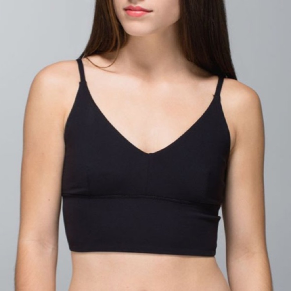 Lululemon Solo Bra! Black Luon Fabric! Size 6!